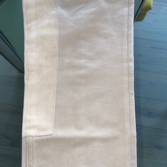 Helmut Lang Femme Hi Rider Straight Jeans Natural Tan High Rise - Picture 7 of 13